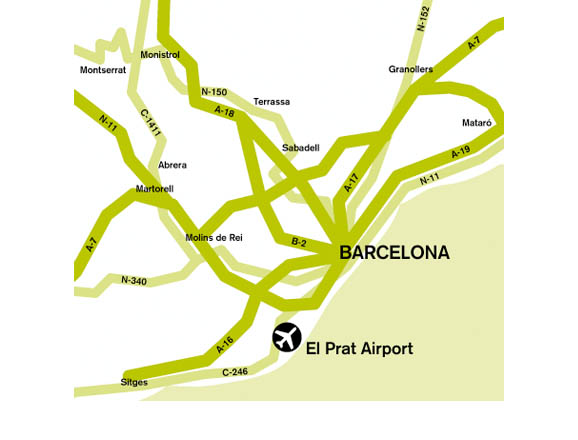 Barcelona Airport nearest cities