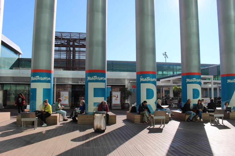 Terrace Terminal 1 Barcelona Airport